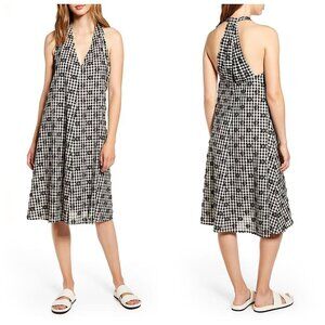 New LOU & GREY FLORAL CLIP PLAID DRESS, size S